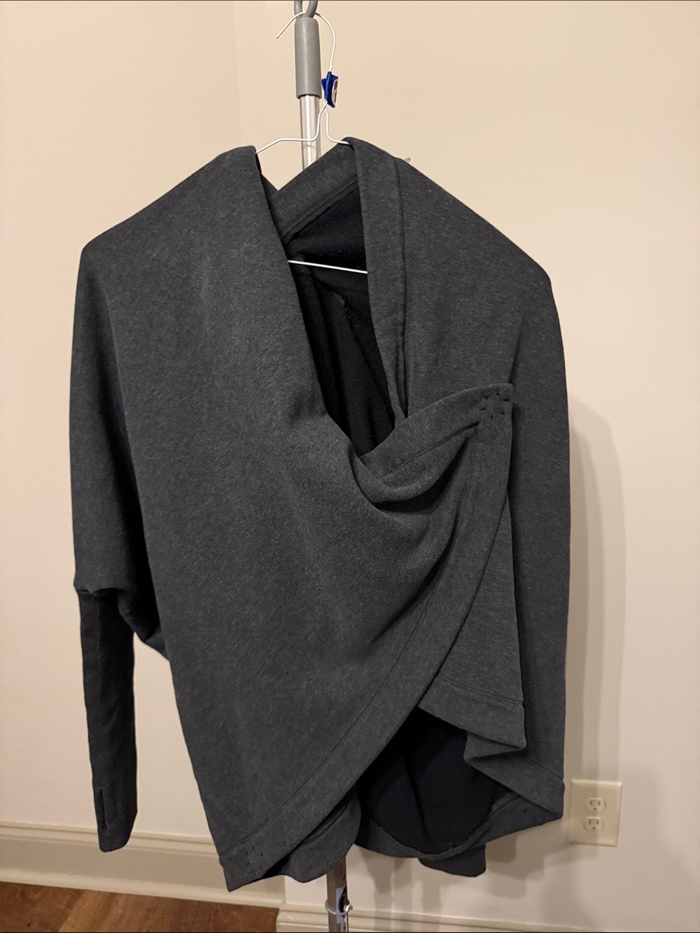 lululemon athletica Dark Charcoal Draped Wrap Sweater